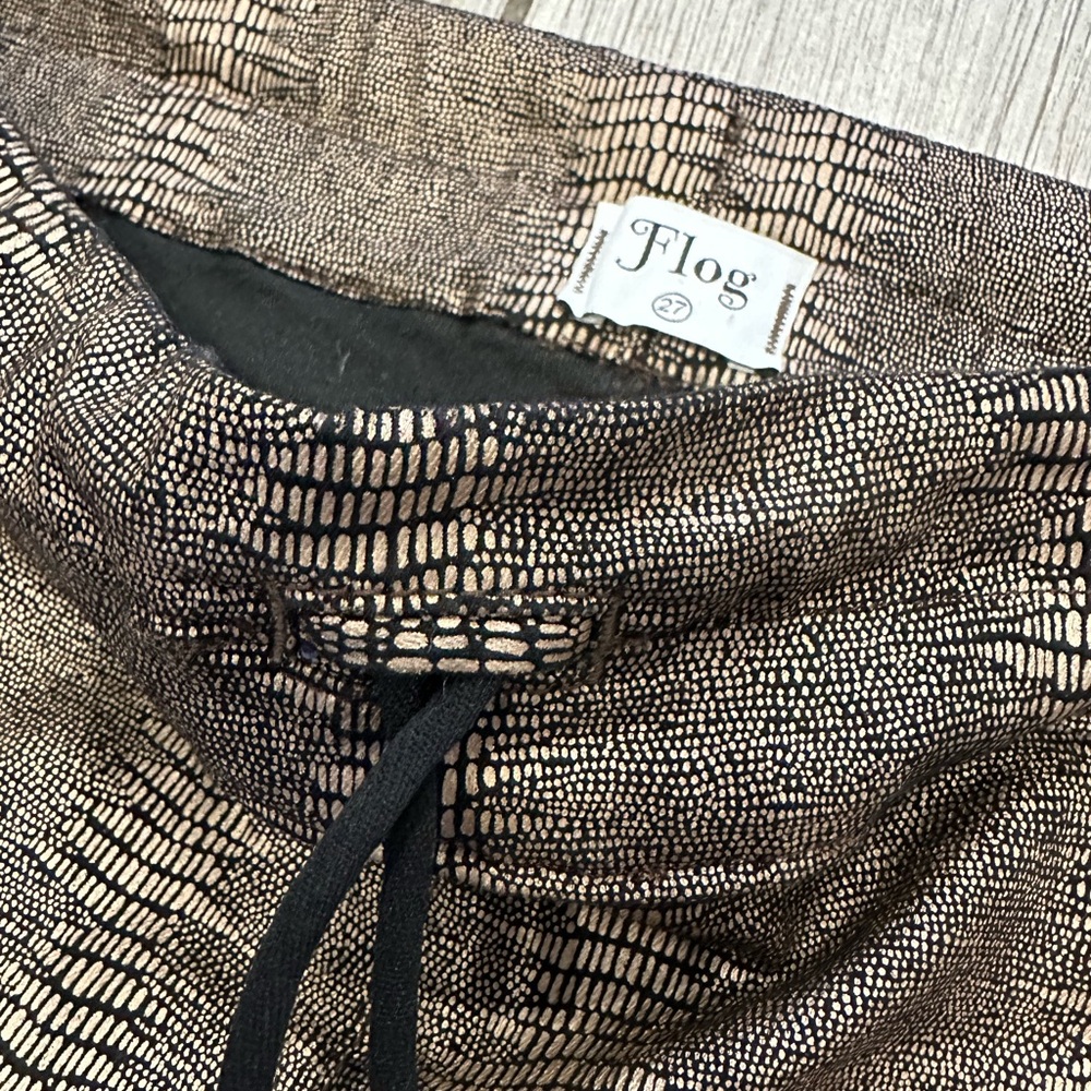 Bevy Flog Python Snake Shiny Brown Textured Women… - image 3